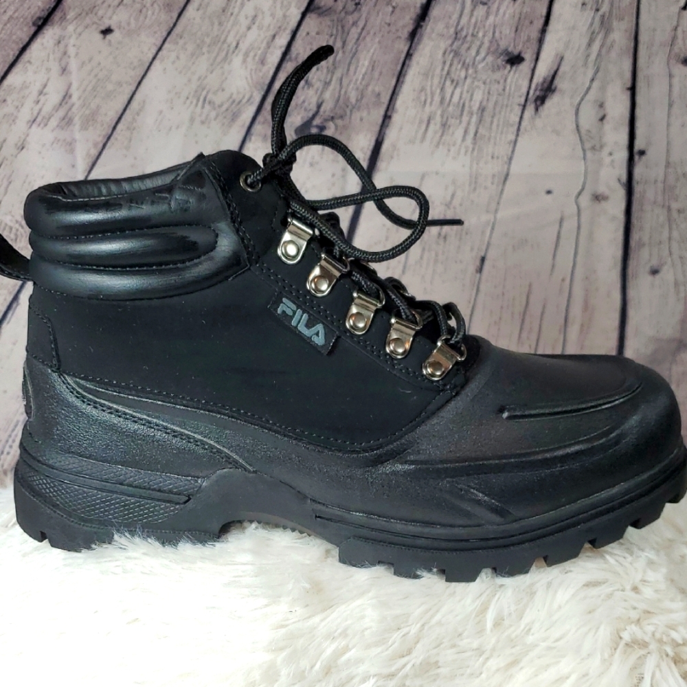 Fila Weathertec Men’s Heavy Duty Hiking Boots Black Size 8 EUC